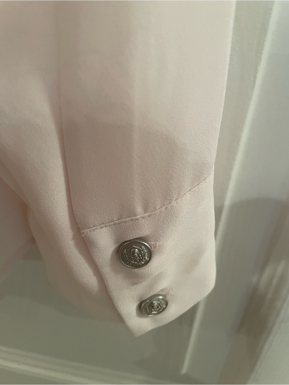 The Kooples Light Pink Ruffle Front Blouse - Picture 4 of 6
